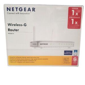 NetGear WGR614 Wireless-G Router NIB Sealed 54Mbps 2.4GHz 4-Port 802.11g WiFi